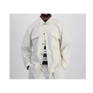 NWT Mode of One Men's L Relaxed Fit Utility Shirt Jacket Button Front Twill